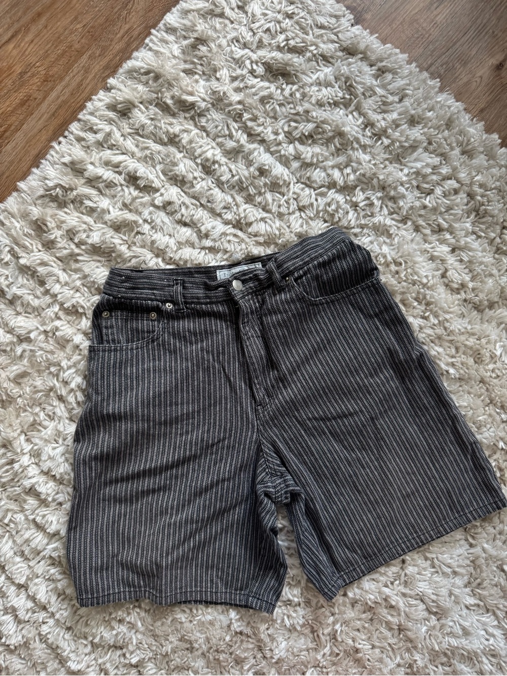 Izod Club Women's Vintage Pinstripe Bermuda Shorts